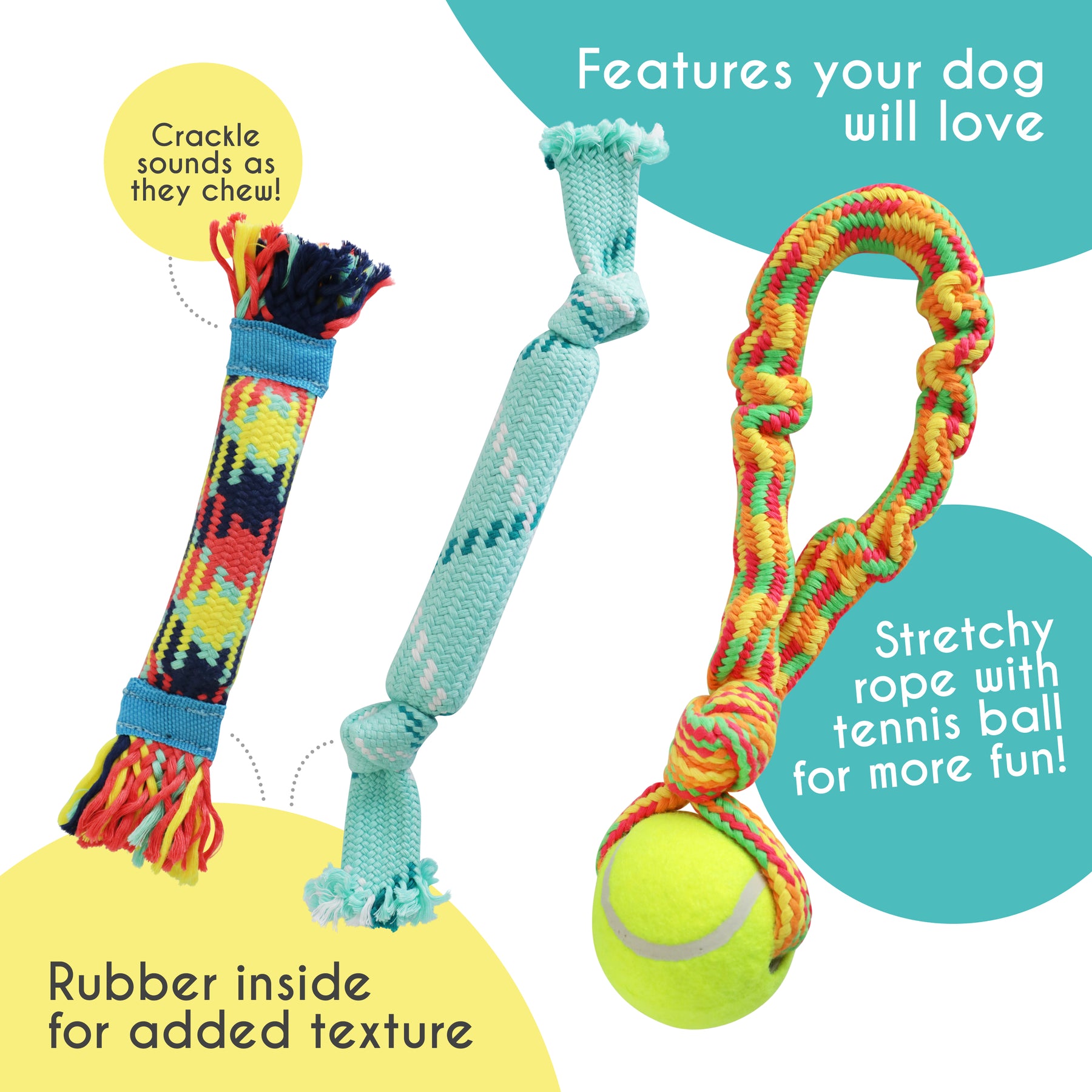 Toy Roping Set Not Just Your Plain Old Rope Toy Set, with Tennis Tug – rocket & rex