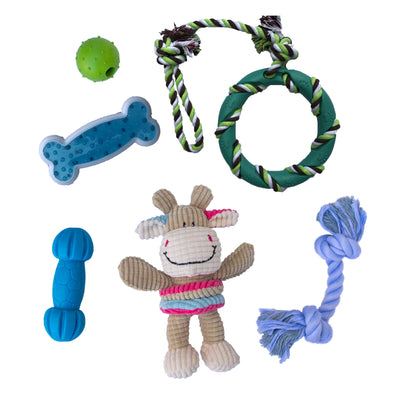 rocket and rex 6-pack chew toys offer hours of fun for your puppy or small to medium breed dog